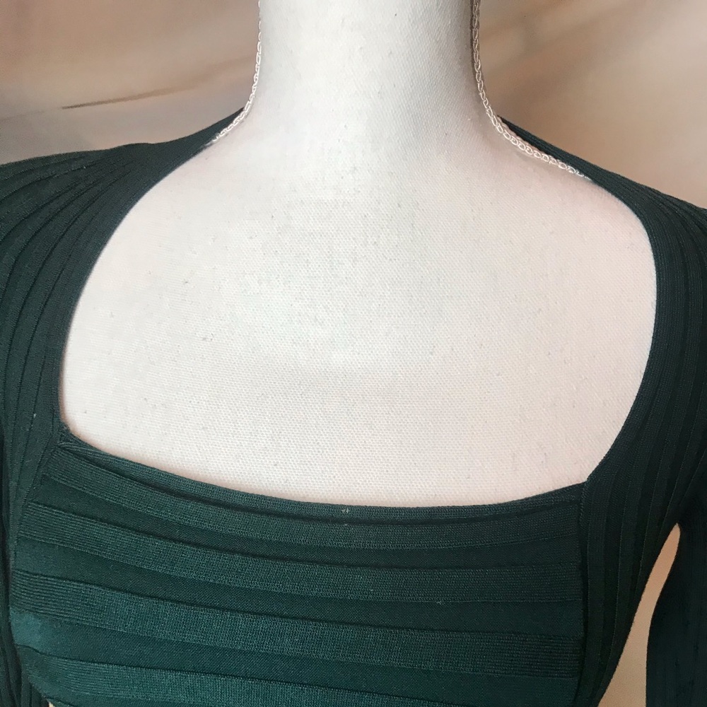 Wayne Rogers Silk & Spandex Green Top Bodysuit - L
